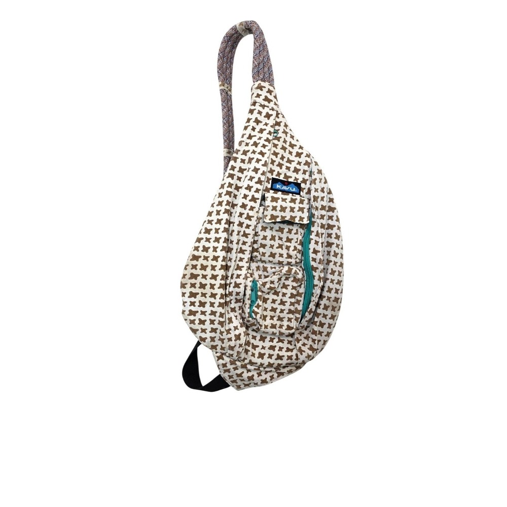 Kavu Rope Sling Bag Butterfly Print Adjustable Strap & Multiple Pockets